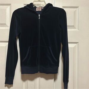 Vintage Juicy Couture Navy Velvet Hoodie